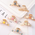 Cold Enamel Hair Claw Clips Hairpins for Women Girl Fashion Accessories Plated Alloy Belle Femme